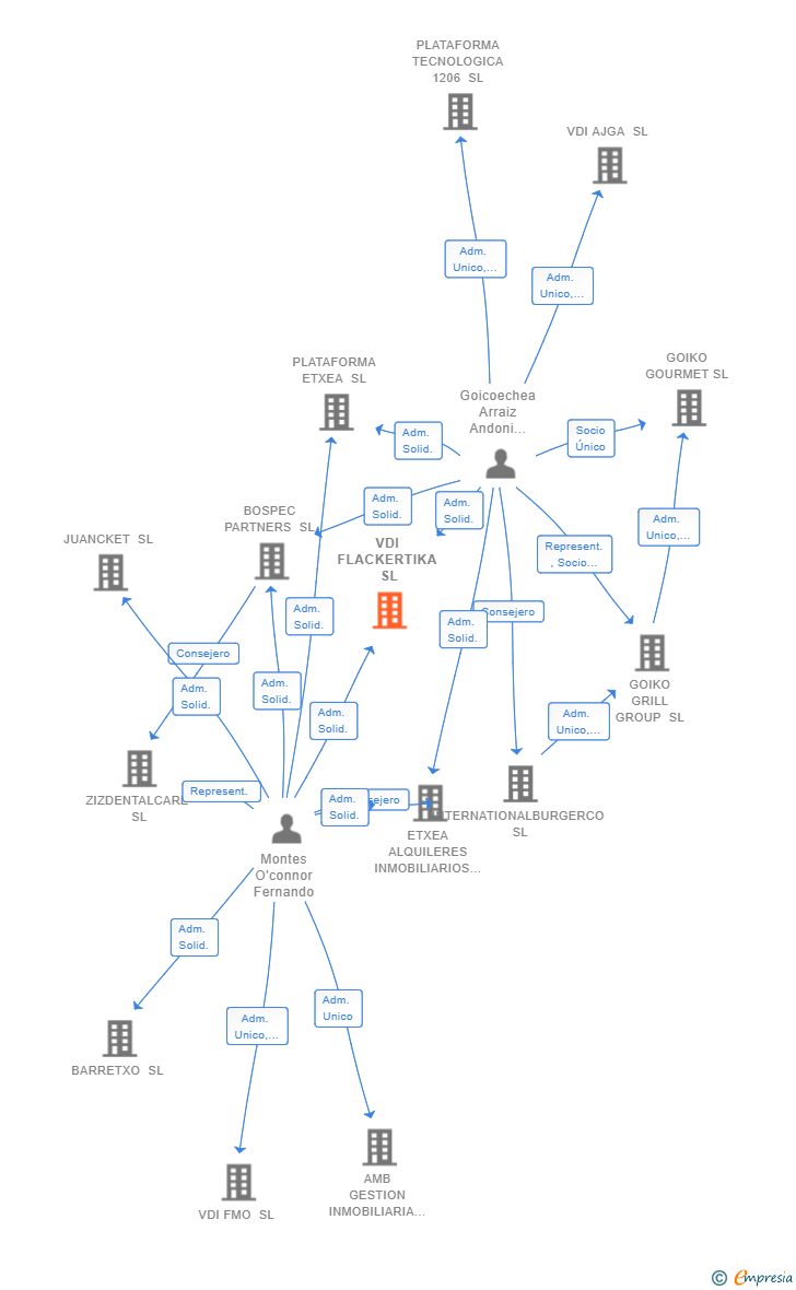 Vinculaciones societarias de VDI FLACKERTIKA SL