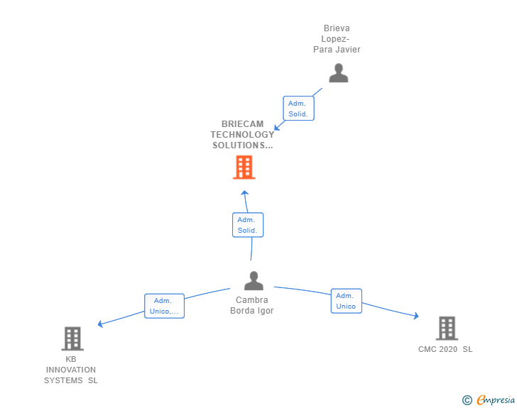 Vinculaciones societarias de BRIECAM TECHNOLOGY SOLUTIONS SL