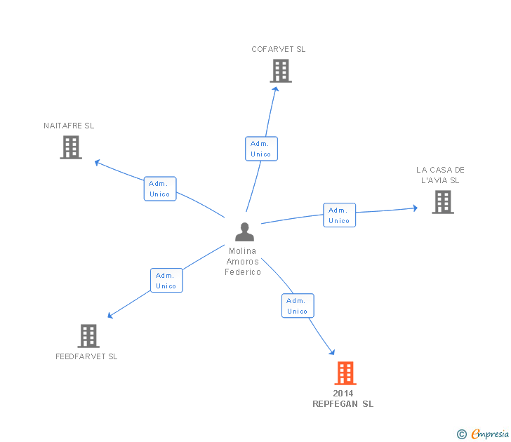 Vinculaciones societarias de 2014 REPFEGAN SL