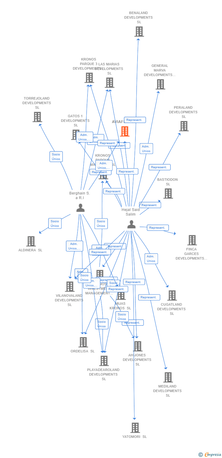 Vinculaciones societarias de AVIAFEN SL